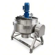 1000L Electric Jacketed Cooking Kettle with Mixer - Image 5