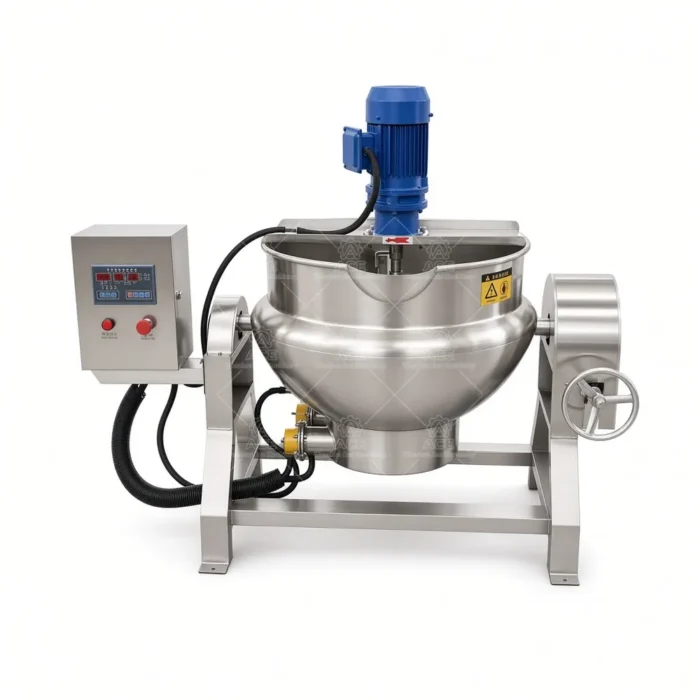Tilting Jacketed Cooking Kettle with Agitator, 50–1000L - Image 4