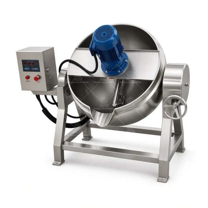 Tilting Jacketed Cooking Kettle with Agitator, 50–1000L - Image 5