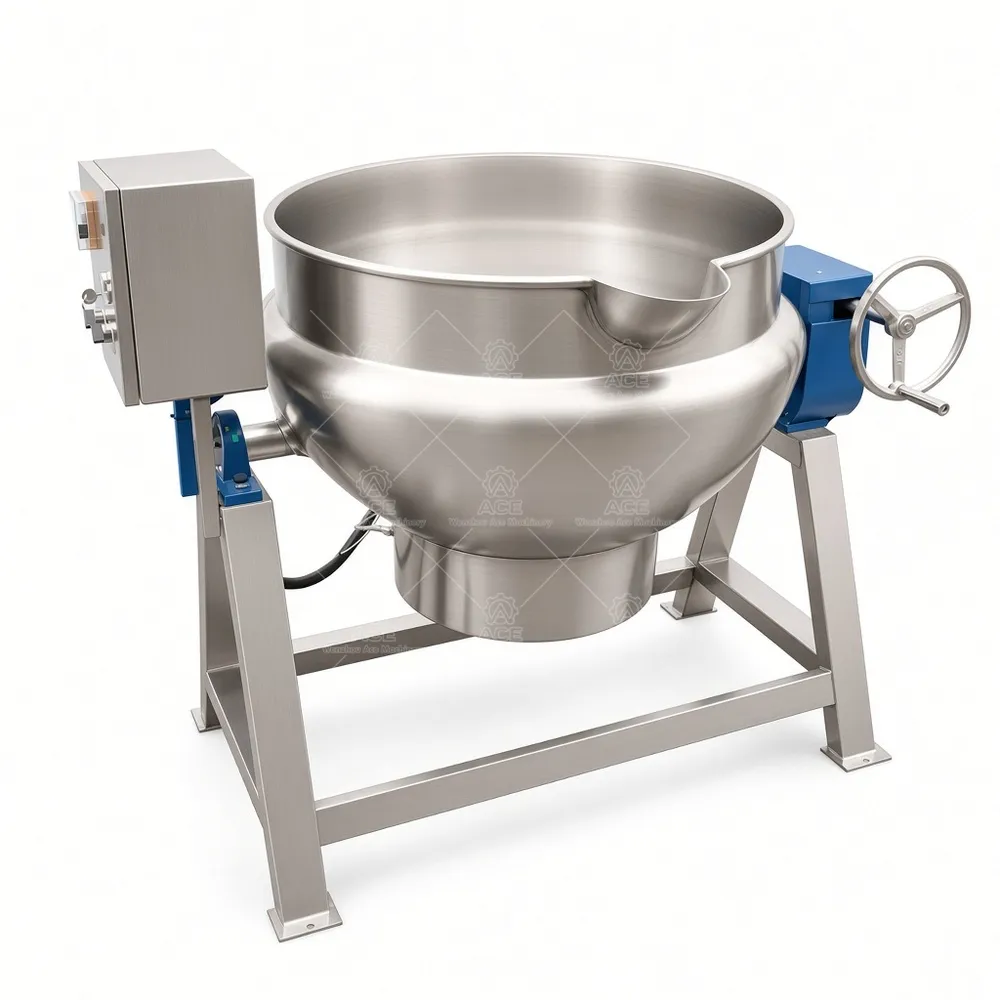 1 (72).webp 1000L Electric Jacketed Cooking Kettle with Stirrer - รูปภาพ 1