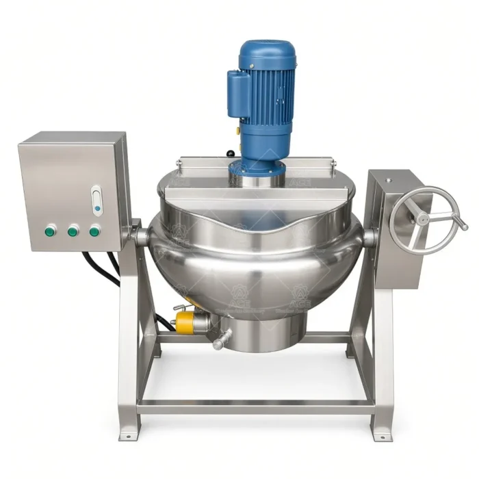 Electric Jacketed Kettle with Stirrer for Food Processing, 50–1000L - Image 6