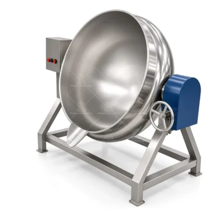 Electric Jacketed Kettle with Stirrer for Food Processing, 50–1000L