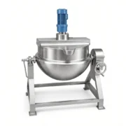 100L Electric Vacuum Jacketed Cooking Kettle with Wall Scraper - Image 4