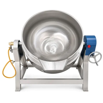 Caldera eléctrica con chaqueta de 100L con mezclador para procesamiento de alimentos