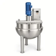 100L Industrial Jacketed Cooking Kettle with Mixer, Gas or Steam Heating - รูปภาพ 3