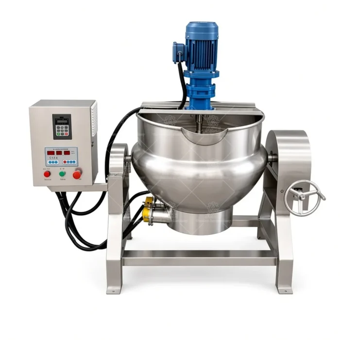 Industrial Jacketed Kettle for Sauce, 50L–1000L with Agitator - Image 2