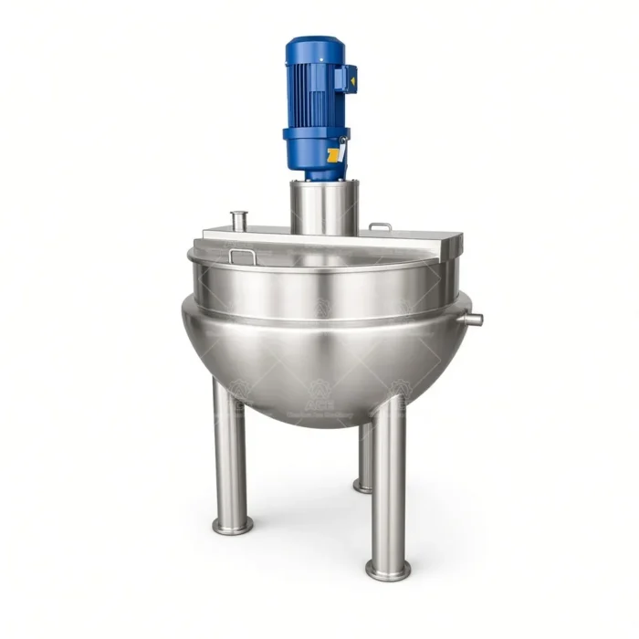 Industrial Jacketed Kettle for Sauce, 50L–1000L with Agitator - Image 4