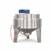 100L Industrial Jacketed Kettle with Mixer for Cassava Processing - Gambar 4