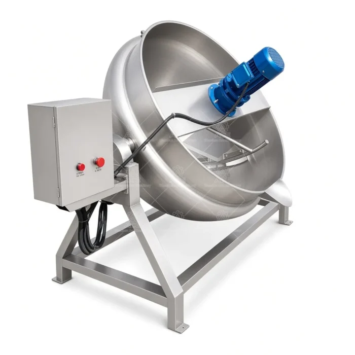 Electric Tilting Jacketed Cooking Kettle with Scraper Mixer - Image 6
