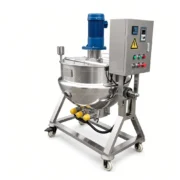 100L Jacketed Cooking Kettle with Electric or Gas Heating and Mixer - Image 6