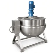 100L Gas-Heated Jacketed Kettle with Agitator for Tomato Sauce - Image 3