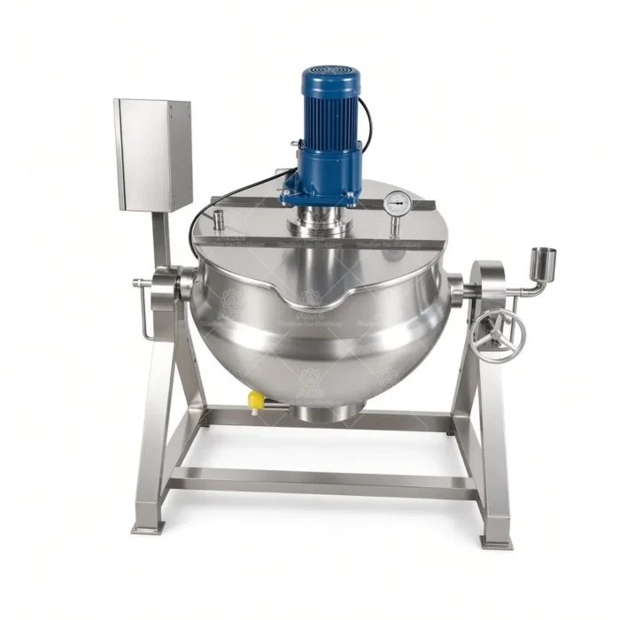 Jacketed Cooking Kettle with Agitator for Jam, Sauce & Food Processing - 이미지 4