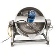 200L Tilting Electric Jacketed Sugar Cooking Kettle with Mixer - Image 2