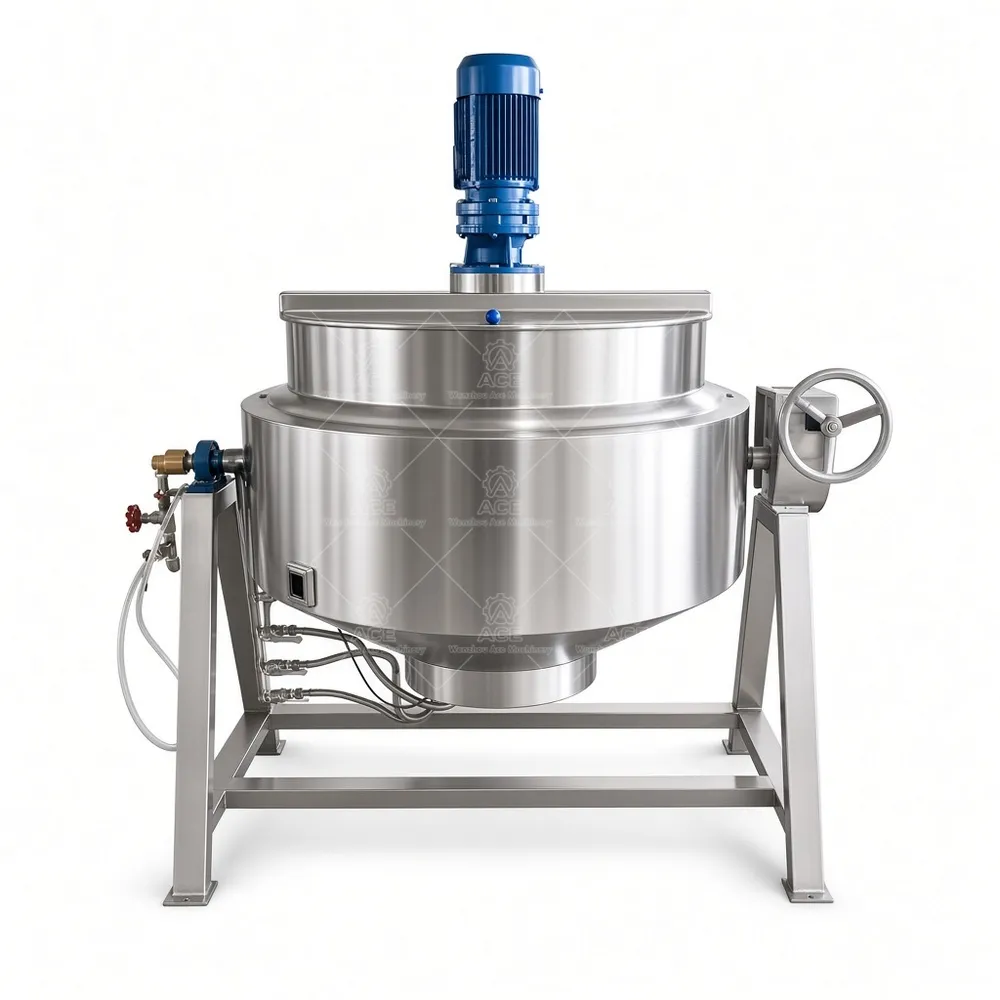 Industrial Jacketed Kettle with Optional Agitation, 50–1000L