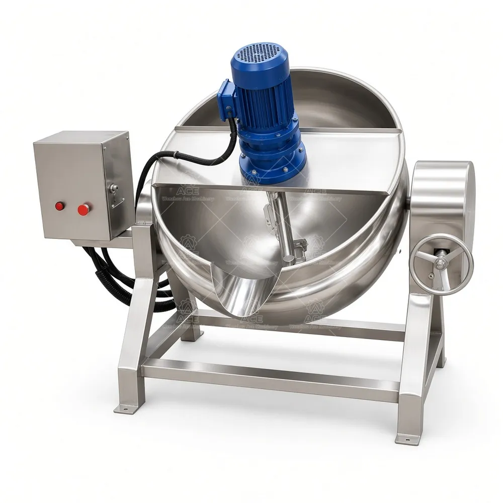 200L Electric Jacketed Kettle with Mixer for Garri Processing