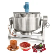 200L Industrial Jacketed Cooking Kettle with Agitator - Image 2