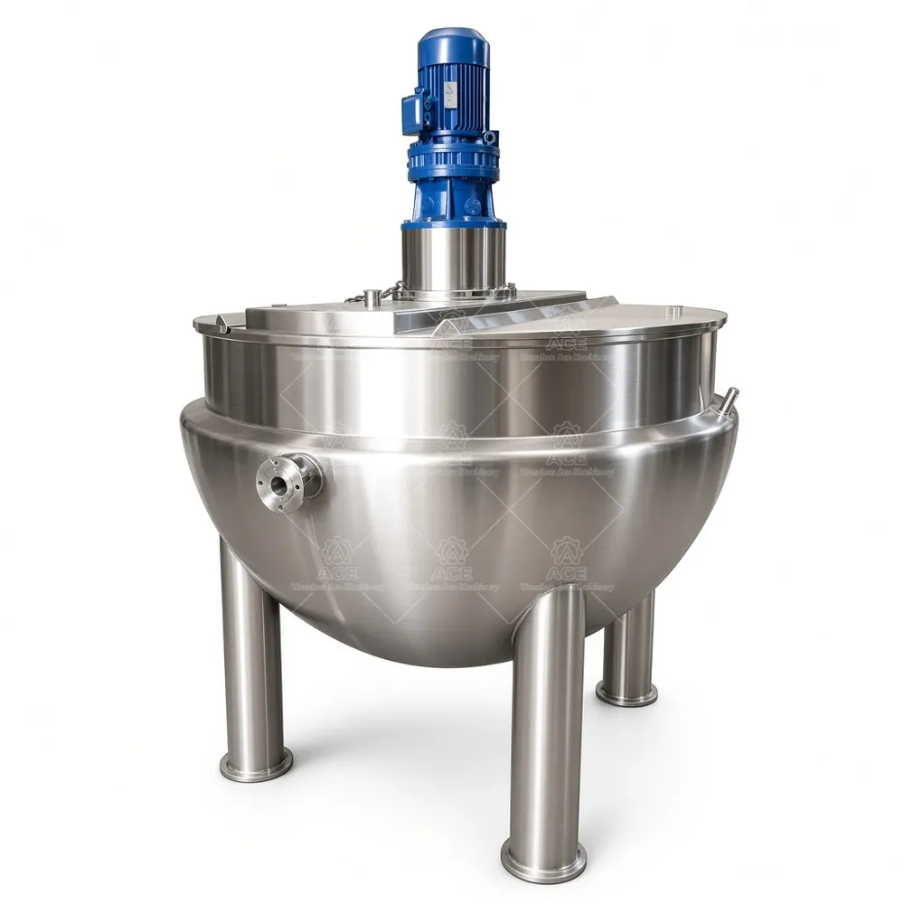 200L Industrial Jacketed Cooking Kettle with Mixer for Food Processing