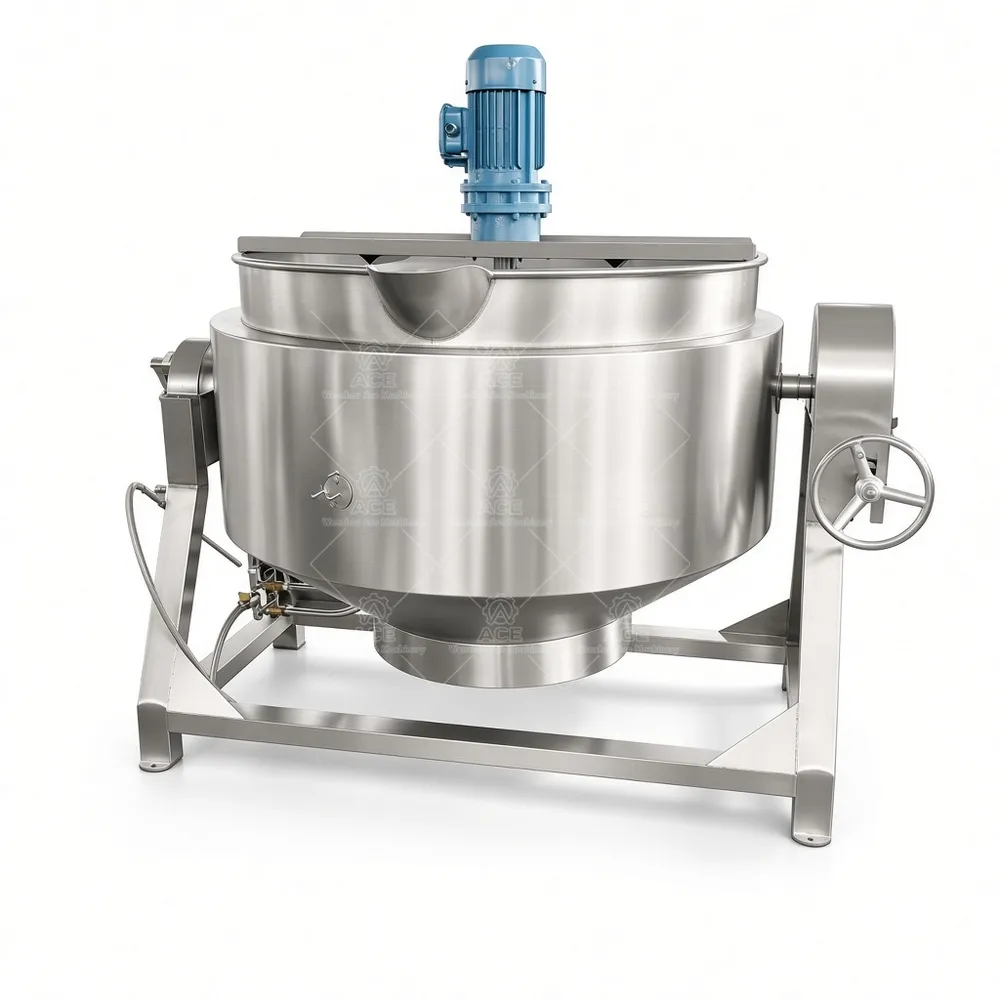 1 (360).webp 300L Electric Tilting Jacketed Kettle with Agitator SUS304:圖片 1