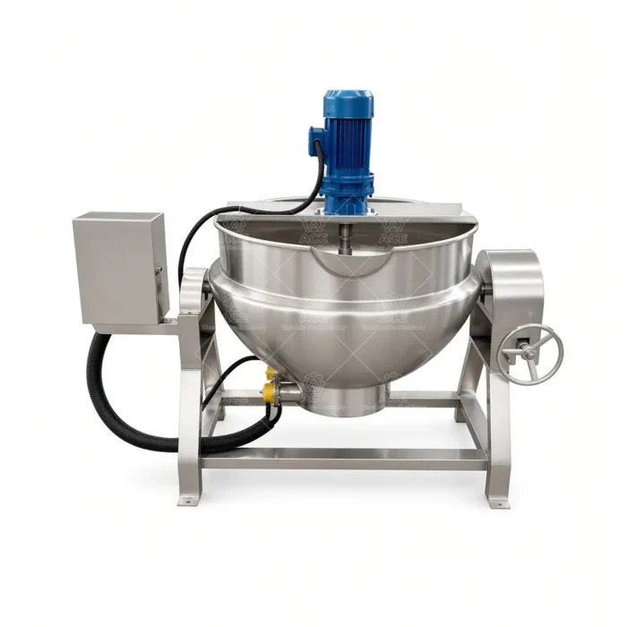 300L–1000L Industrial Jacketed Cooking Kettle with Agitator - Gambar 5