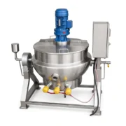 500L Steam Jacketed Kettle with Scraper and Homogenizer Mixer - Gambar 3