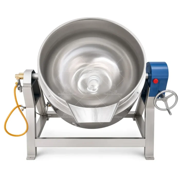 Industrial Jacketed Kettle with Mixer for Tomato Sauce and Food Processing - Gambar 2