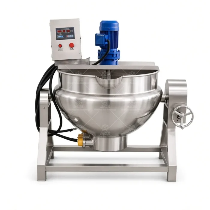 50L Steam Jacketed Kettle with Stirrer and Double Jacket Cooking Pot - Imagen 6
