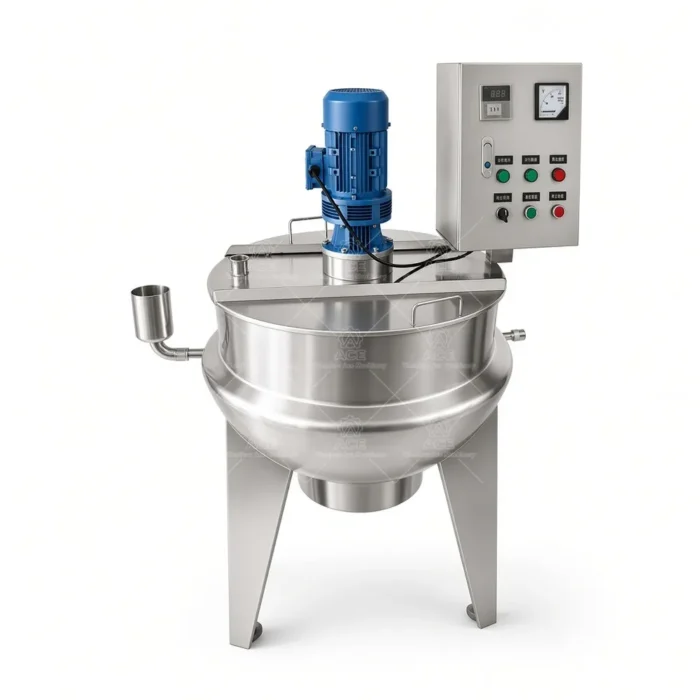 SS304 LPG Gas Jacketed Cooking Kettle with Agitator - Image 6