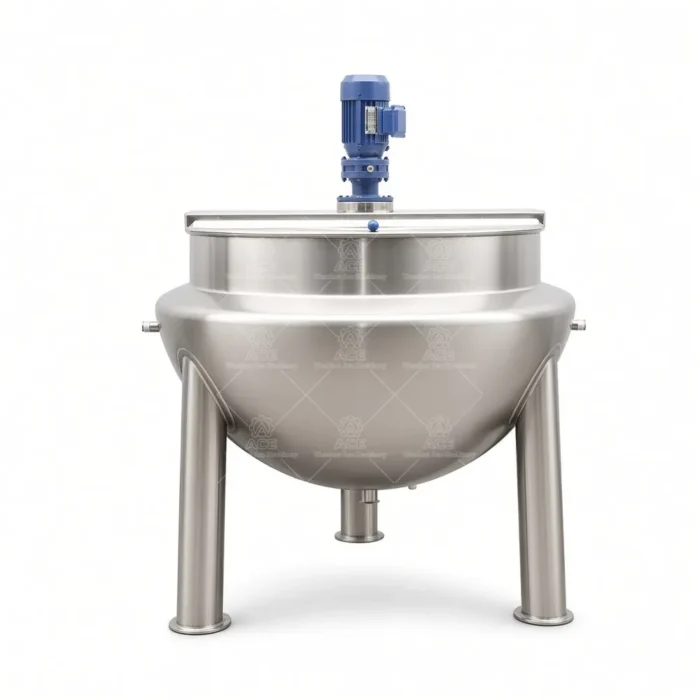 Jacketed Cooking Kettle with High Shear Mixer for Food Processing - Imagen 3
