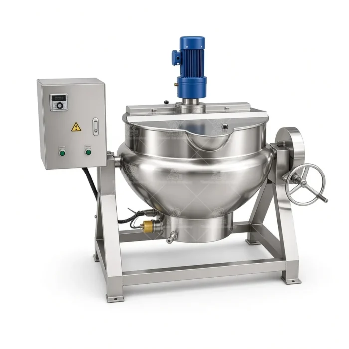 Jacketed Kettle Cooker with Scraper Agitator for Food Processing - Imagen 3