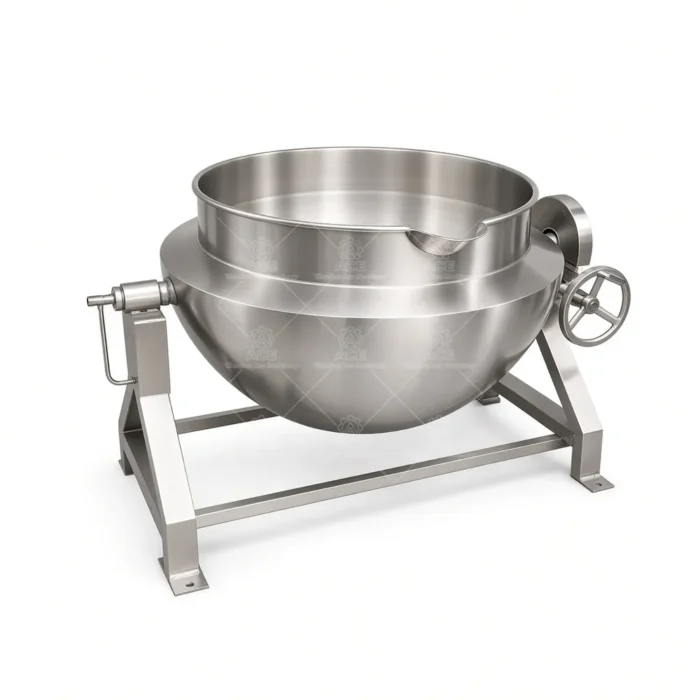 Jacketed Cooking Kettle with Scraper Mixer for Gas or Steam Heating - Imagen 4