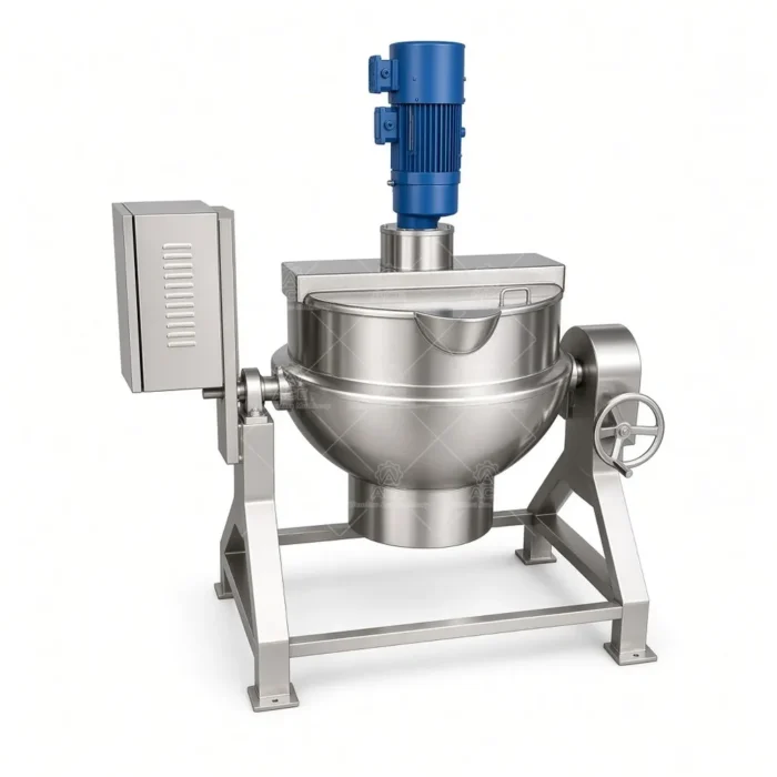 Jacketed Cooking Kettle with Agitator for Food Processing - Gambar 2