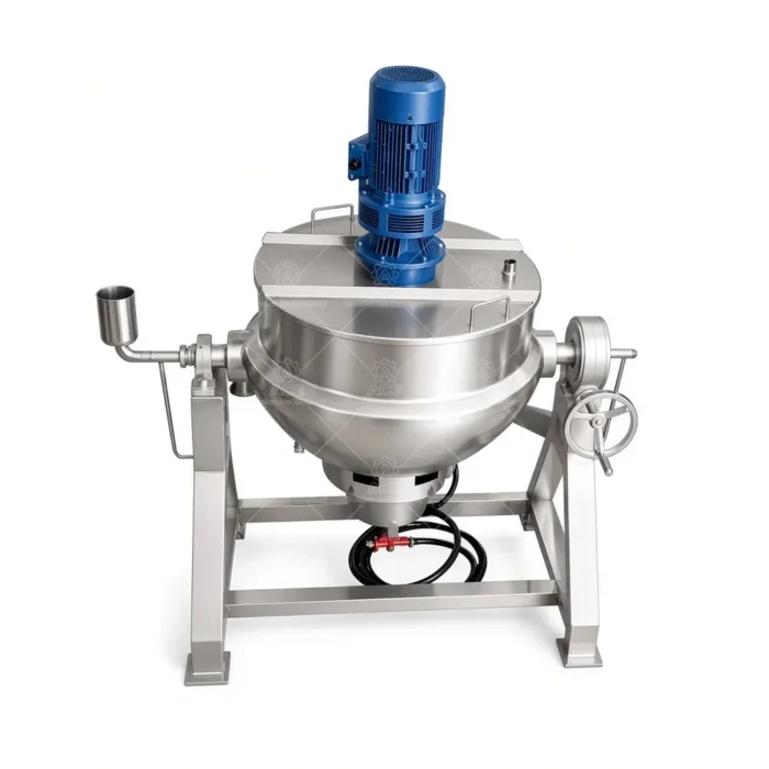 300 Liter Tilting Steam-Jacketed Cooking Kettle with Mixer - Imagem 5