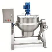 100L Electric Oil-Heated Jacketed Kettle with Automatic Mixer - Image 3