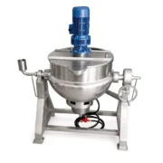 Industrial Jacketed Kettle with Mixer for Jam, Sauce and Food Cooking - Image 4