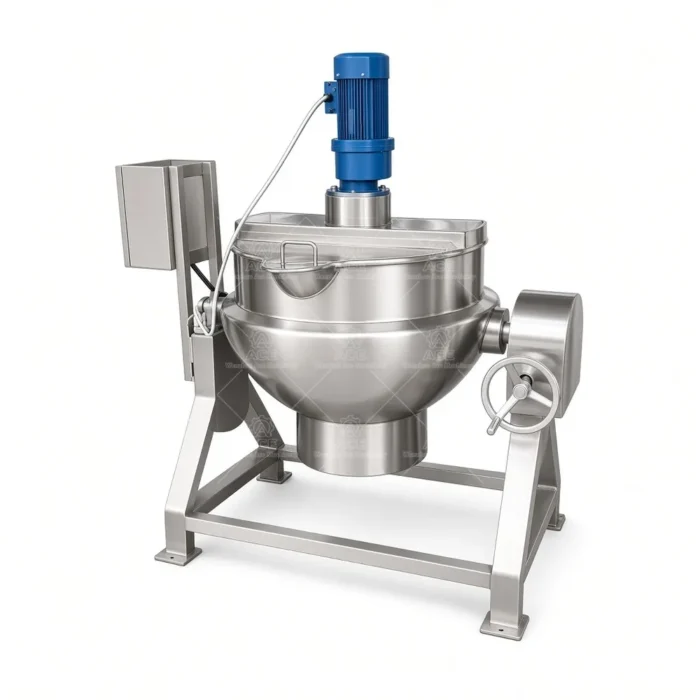 Industrial Jacketed Cooking Kettle with Agitator for Food Processing - Imagen 2