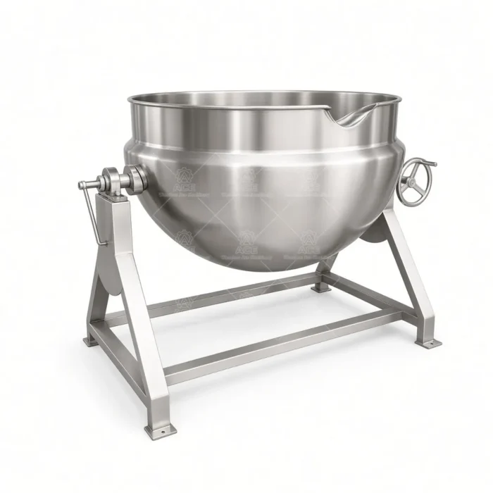 Industrial Jacketed Cooking Kettle with Agitator for Food Processing - Imagen 6