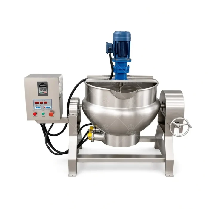 Industrial Jacketed Cooking Kettle with Agitator for Food Processing - Imagen 2