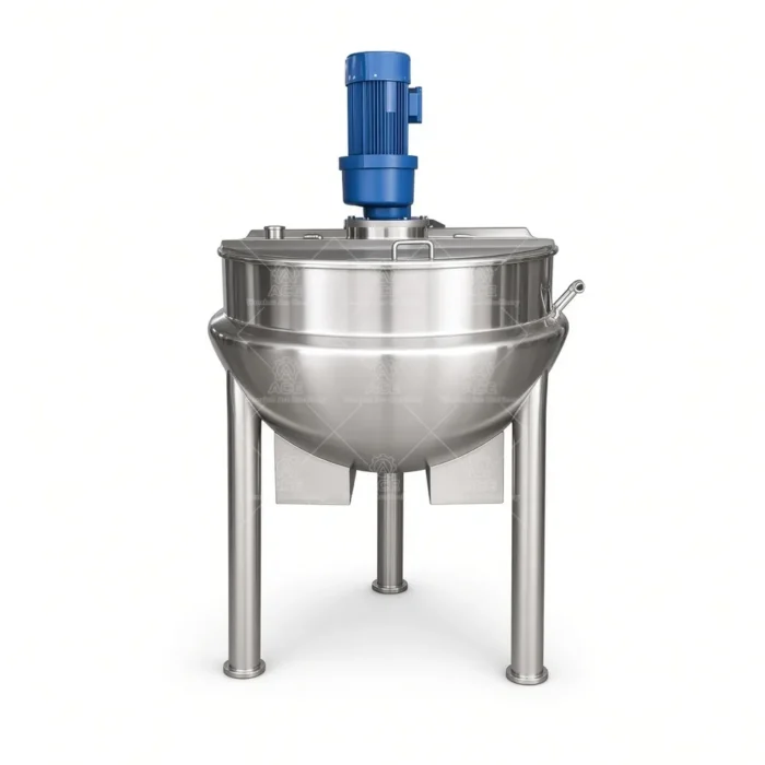 Industrial Jacketed Cooking Kettle with Agitator for Food Processing - Imagen 3