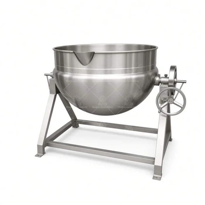 Industrial Jacketed Cooking Kettle with Mixer - 이미지 3