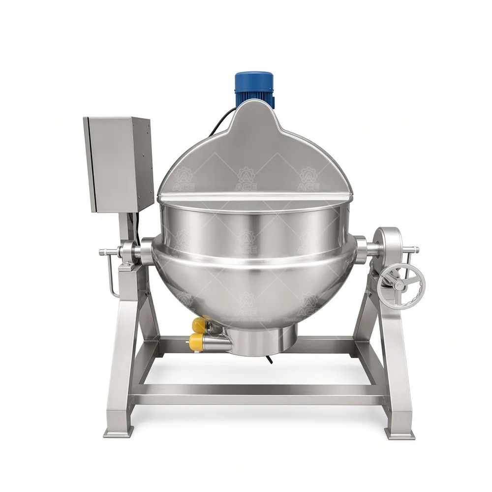 1 (94).webp Jacketed Kettle with Agitator for Food Processing - Gambar 1