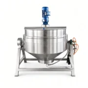 Tilting Electric Jacketed Kettle with Mixer for Food Processing - รูปภาพ 4