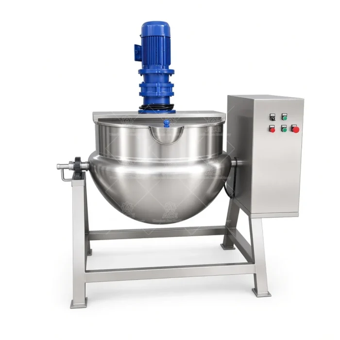 Tilting Jacketed Cooking Kettle with Agitator, 50–1000L - Image 2