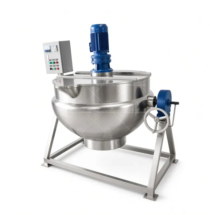 Gas Heated Tilting Jacketed Kettle with Mixer for Sauce Processing：圖片 6