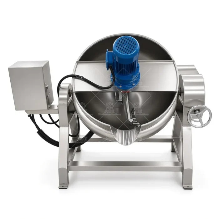 Steam or Electric Heated Jacketed Cooking Kettle with Mixer - รูปภาพ 6