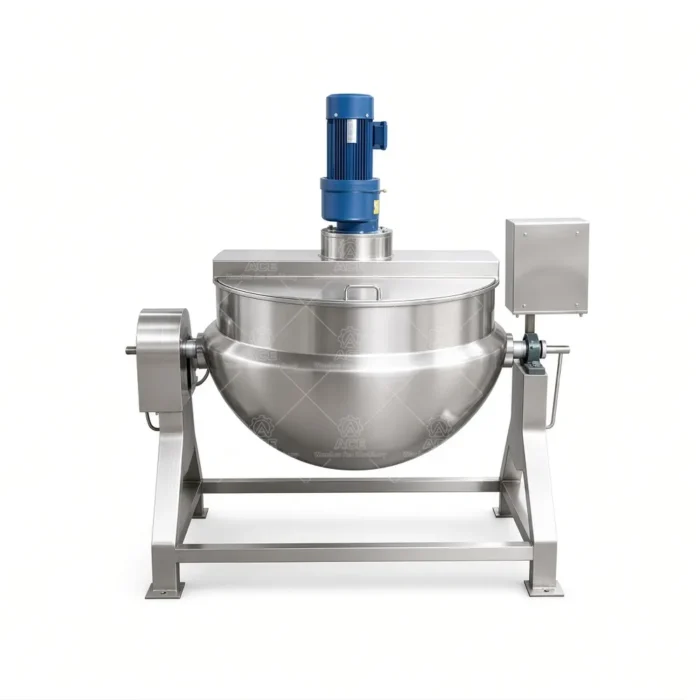 Jacketed Cooking Kettle with Agitator, Electric or Steam Heating - Image 6