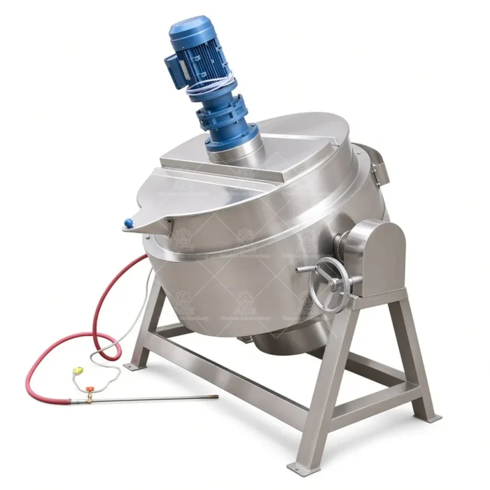 Jacketed Cooking Kettle with Agitator for Sauces and Food Processing - Imagem 3