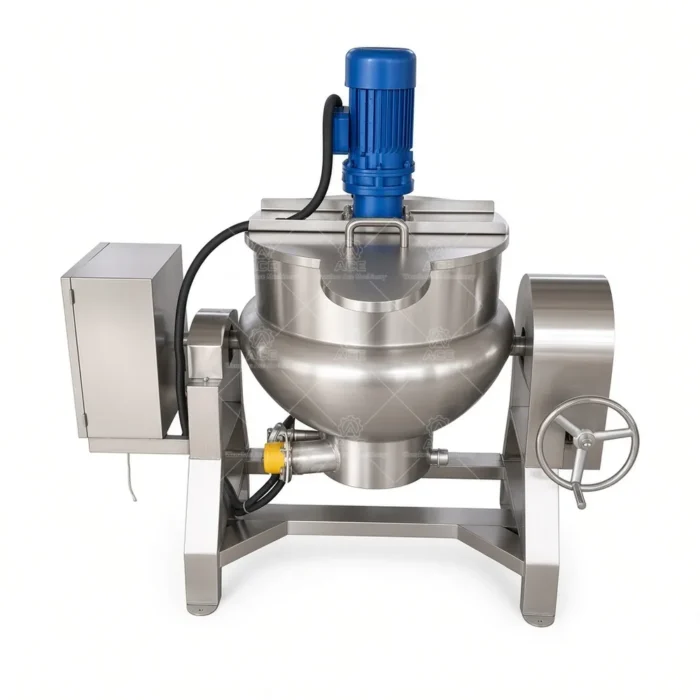 Jacketed Tilting Kettle with Agitator for Food Sauce Processing - Gambar 6