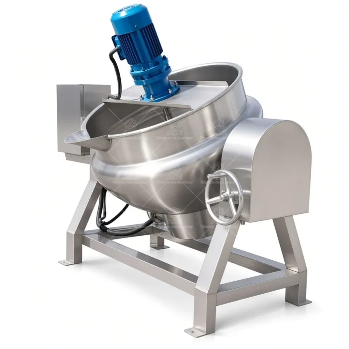 Jacketed Cooking Kettle with Mixer for Jam, Sauces and Food Processing - Image 3
