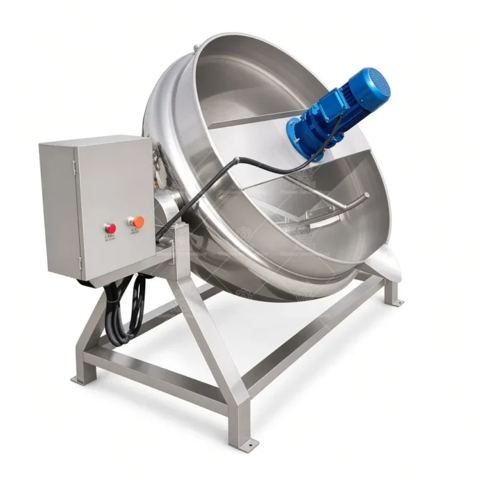 Jacketed Cooking Kettle with Mixer for Jam, Sauces and Food Processing - Image 4
