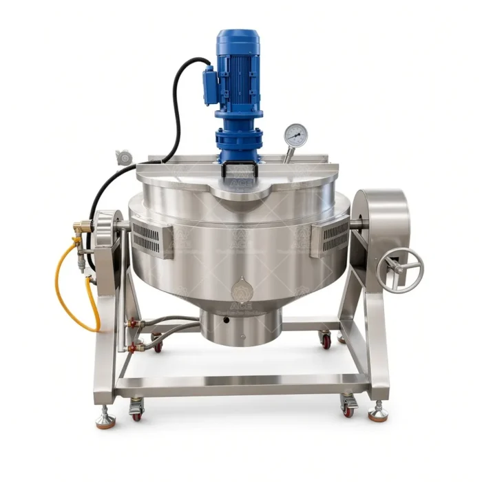 Commercial Jacketed Kettle with Agitator for Chili Paste, Curry and Sauces - Imagem 3